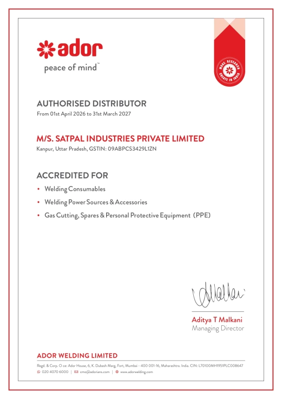 Ador - Distributor Certificate