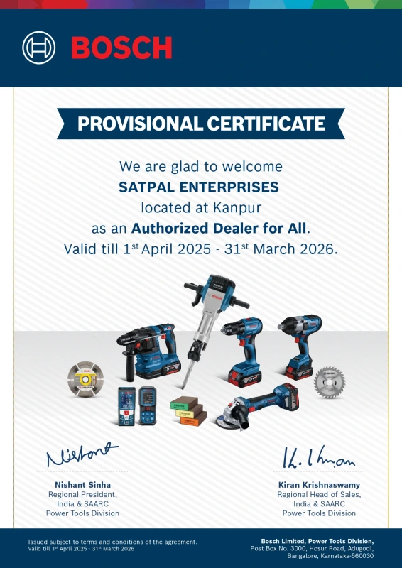 Bosch - Distributor Certificate