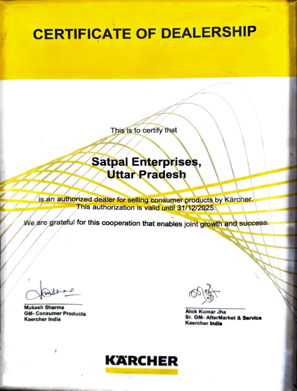 Karcher - Dealer Certificate